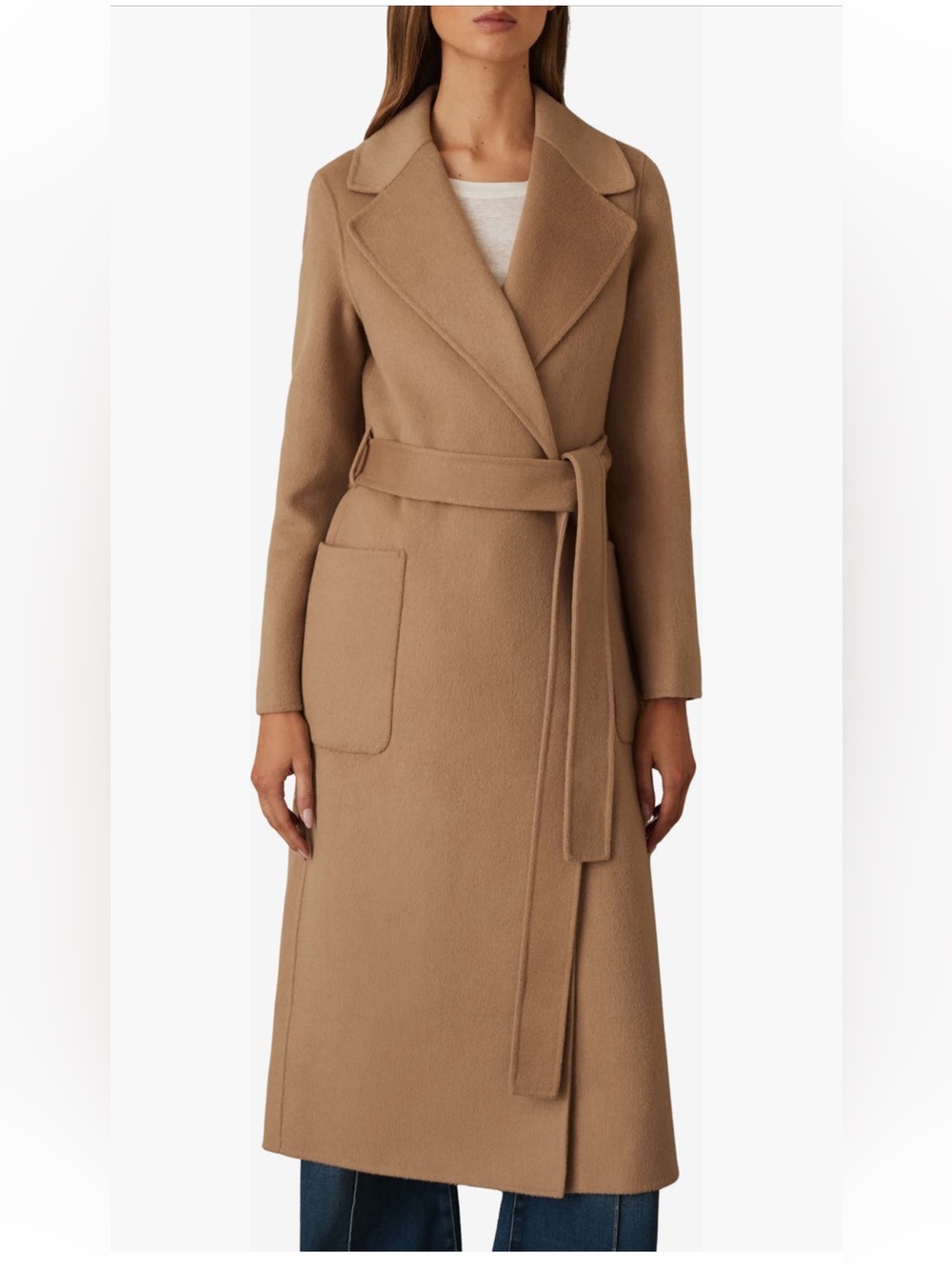 NWT Reiss Lucia Coat Sz 4 in CAMEL - Picture 4 of 9